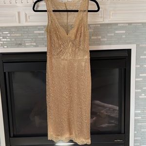 BCBG gold cocktail dress Perfect Holiday dress